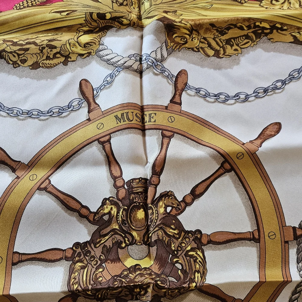 Hermès Blue Musee Ledoux 90 Scarf - Picture 6 of 6